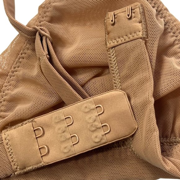 SKIMS Mesh Triangle Bralette Ochre XXS - Picture 7 of 10